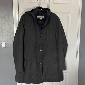 Kristen Blake Charcoal Hooded Trench Coat